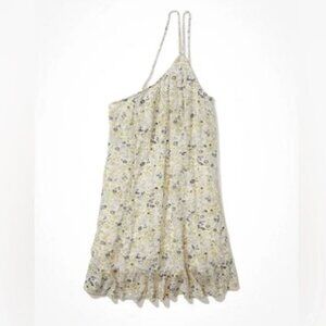 AE One-Shoulder Mini Dress White Floral